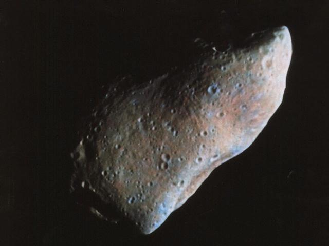Galileo flog 1991 am 20 km langen Planetoid Gaspra (951) vorbei